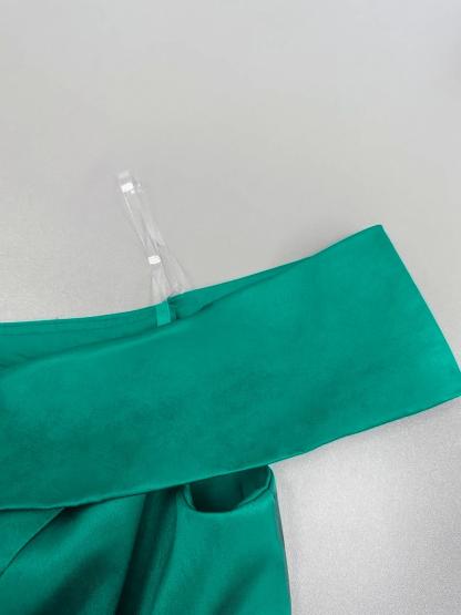 Plus Size Off-the-Shoulder Sleeveless A-Line/Princess Mother of the Bride Ankle-Length Dress with Pockets-BMbridal.UK