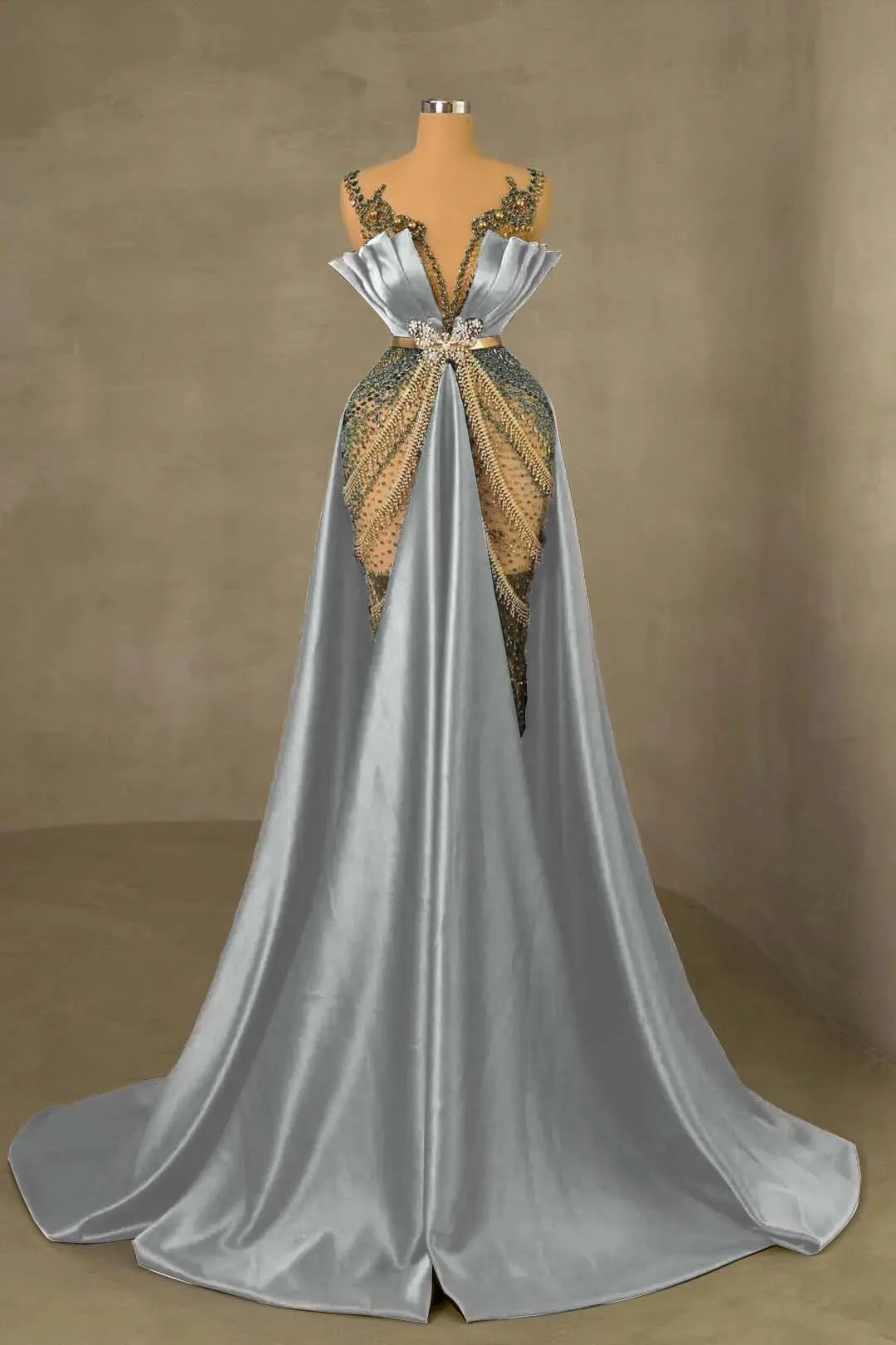 Heavy Emerald Green Straps Mermaid Prom Dress With Sleeveless Long