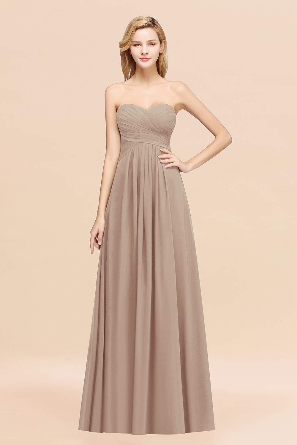 BMbridal Vintage Sweetheart Long Grape Affordable Bridesmaid Dresses Online-BMbridal