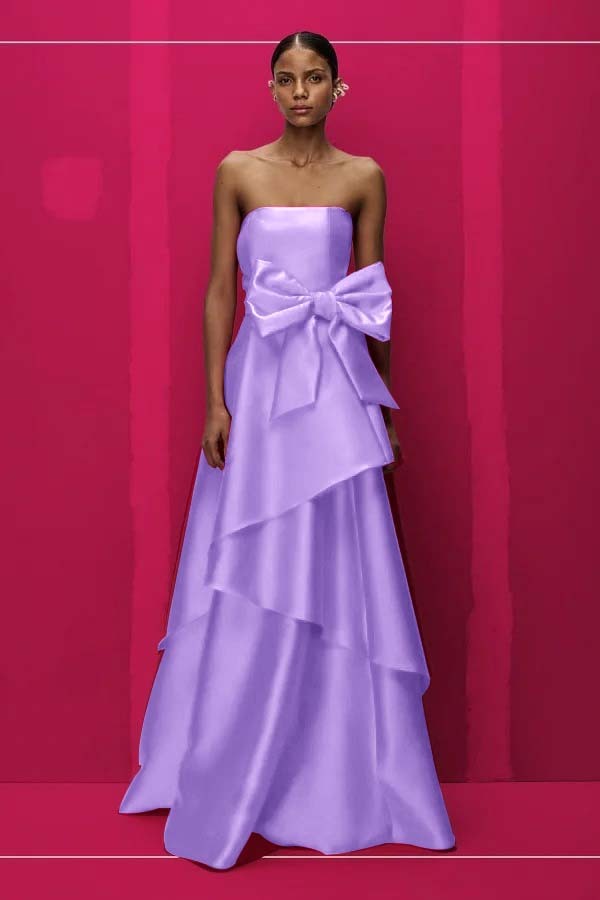 Chic Strapless Sleeveless Long Prom Dress With Pleated Bowknot