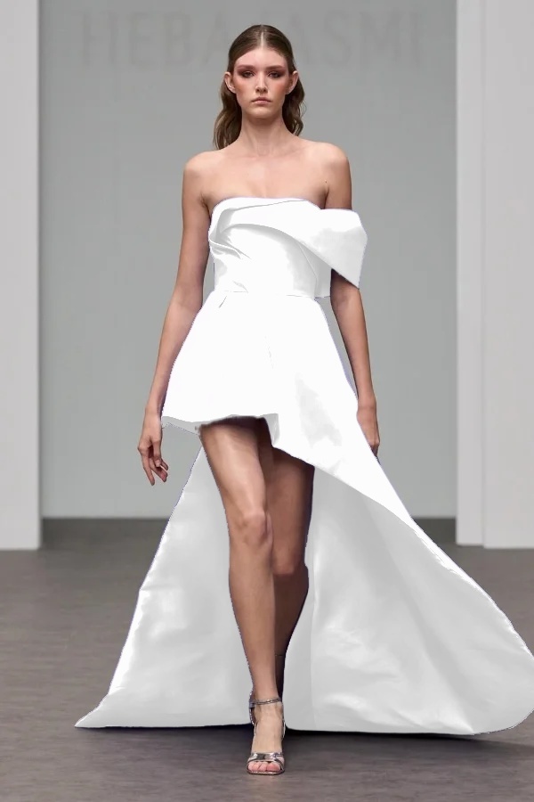 One Shoulder Sleeveless A Line Short Prom Dress With Pleated