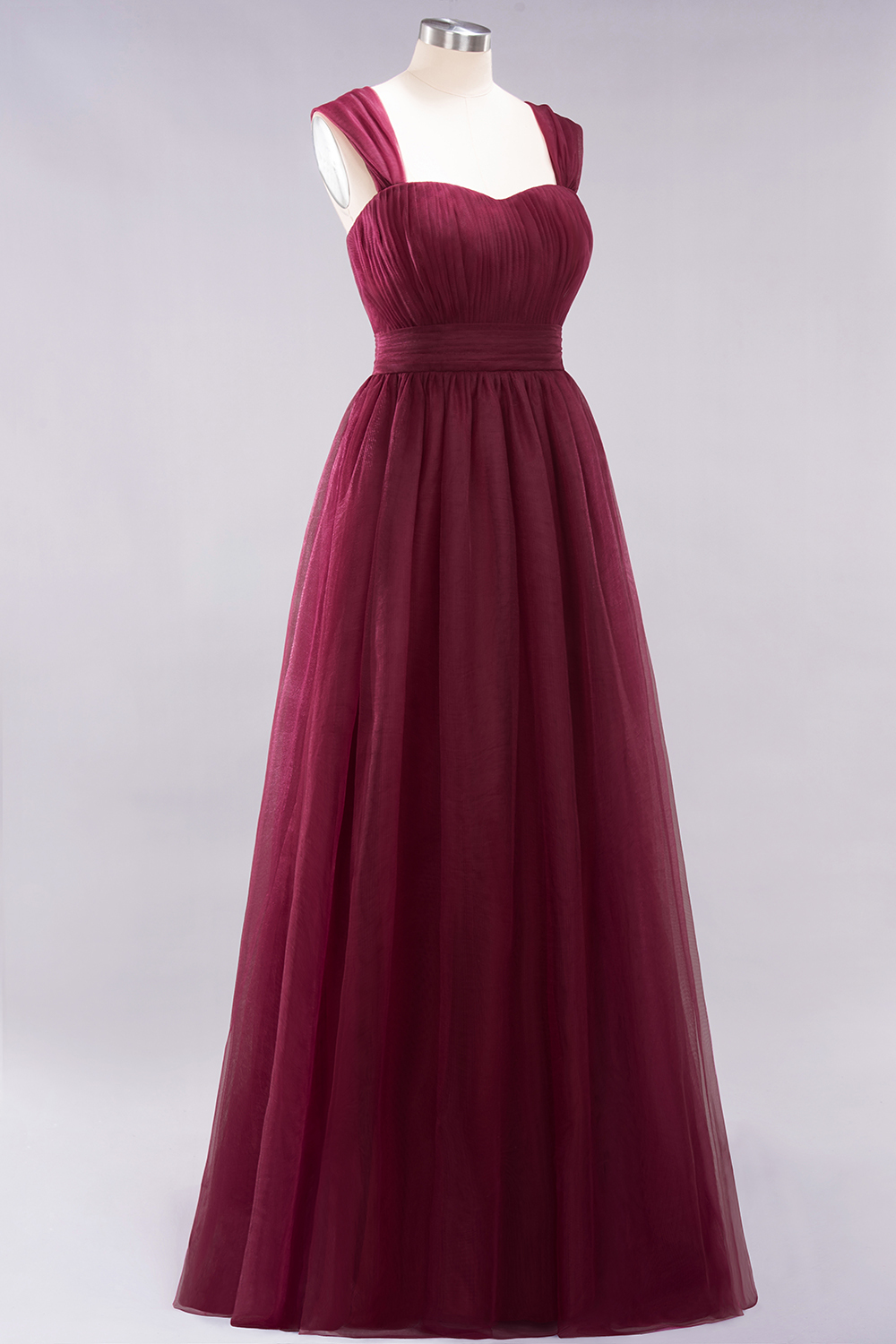 BMbridal Gorgeous Sweetheart Straps Ruffle Burgundy Bridesmaid Dresses Online-BMbridal