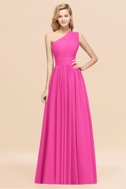BMbridal Stylish One-shoulder Sleeveless Long Junior Bridesmaid Dresses Affordable-BMbridal