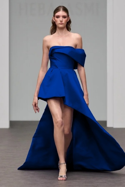 One Shoulder Sleeveless A Line Short Prom Dress With Pleated