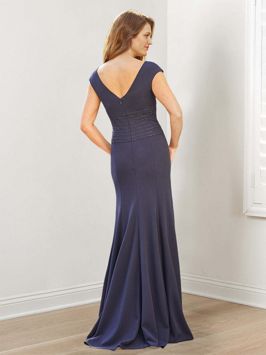 Mother of the Bride Column/Sheath Dresses Featuring Split Sides and Sequins