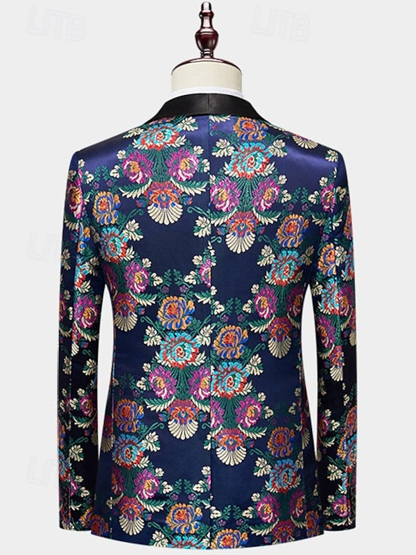 Single-Breasted One-Button Men's Two-Piece Suit For Evening Parties And Proms