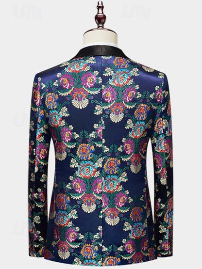 Single-Breasted One-Button Men's Two-Piece Suit For Evening Parties And Proms