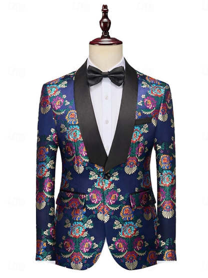 Single-Breasted One-Button Men's Two-Piece Suit For Evening Parties And Proms