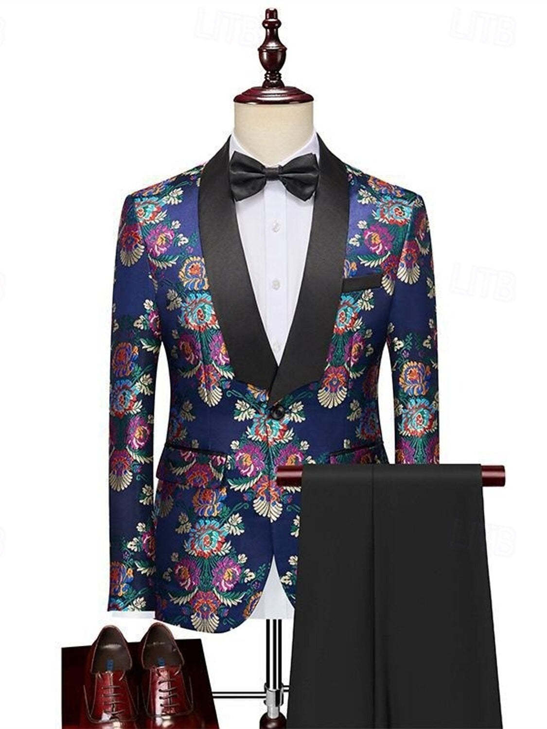 Single-Breasted One-Button Men's Two-Piece Suit For Evening Parties And Proms