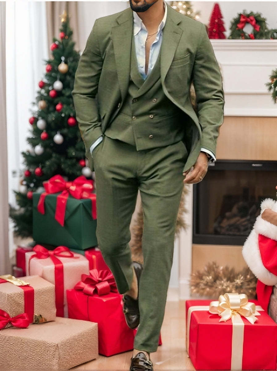 Two-Piece Wedding Suit For Men In Tailored Fit With Single Breasted Two-Button Design