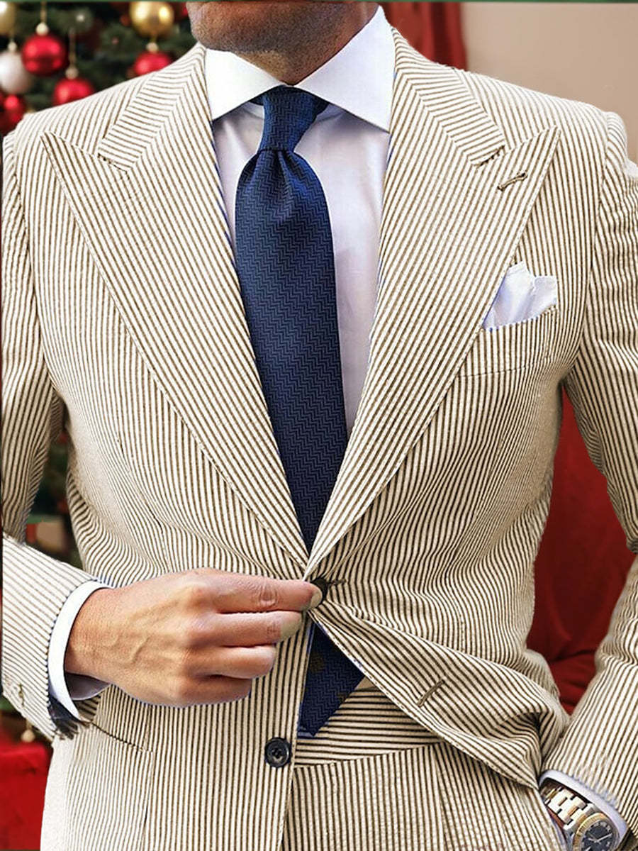 Two-Button Single Breasted Tailored Fit Wedding Suit For Men