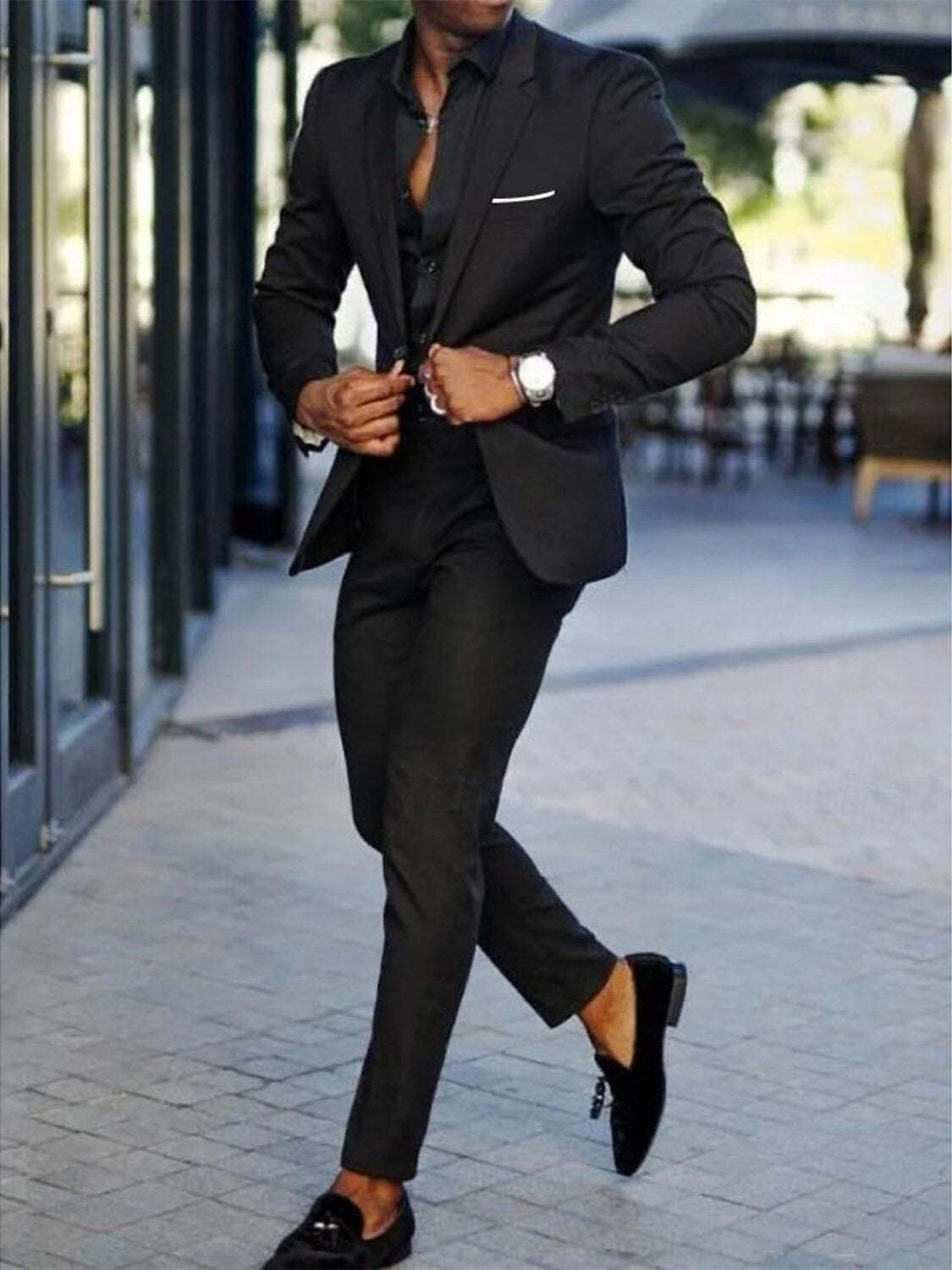 Single-Button Tailored Men's Wedding Suit In Two Pieces