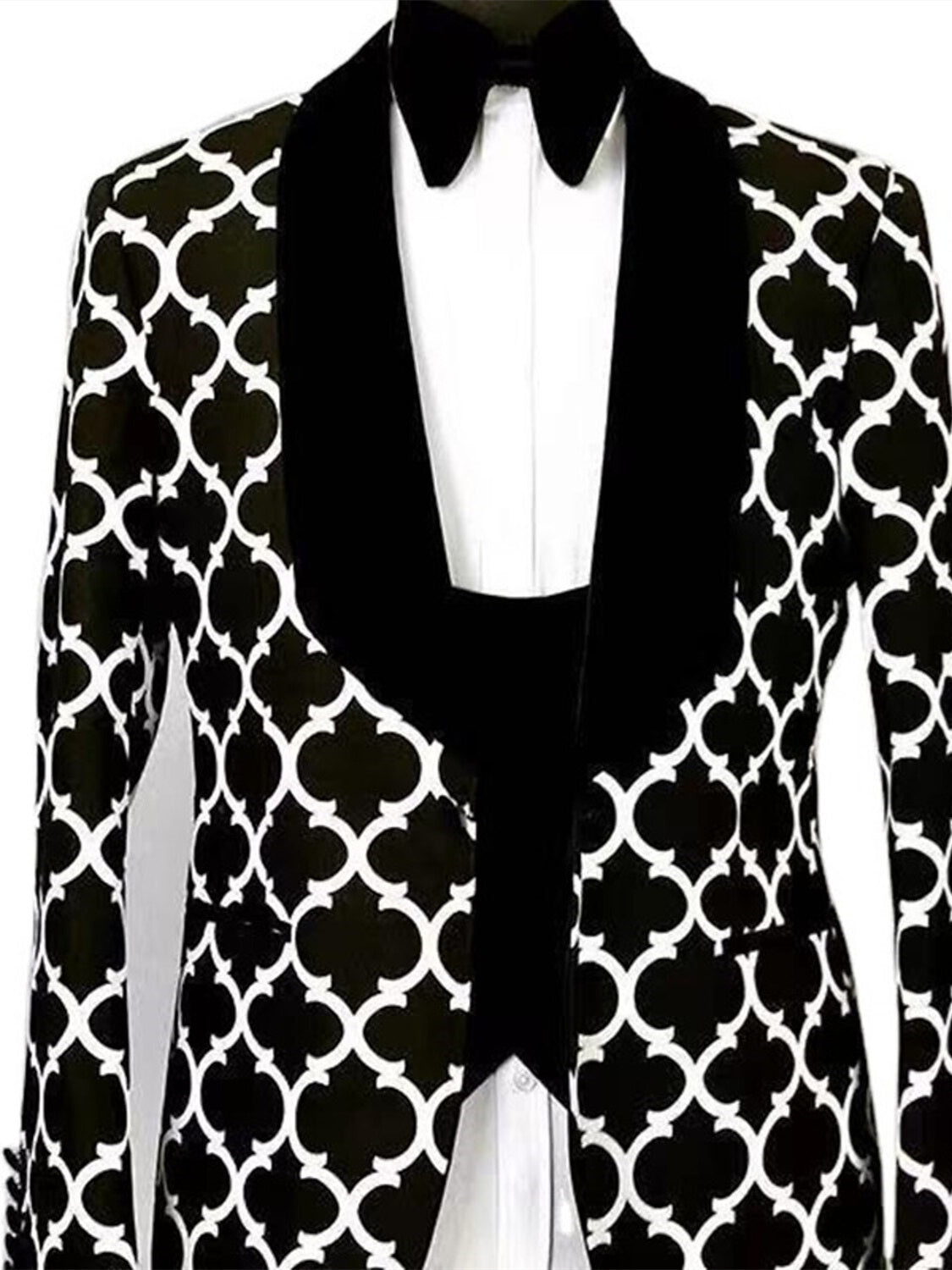 Fashionable Men's Single-Button Checkered Party Suit In Tailored Fit