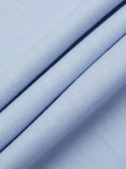 Men's Sky Blue Linen Beach Wedding Suit - 2-Piece Casual Single-Breasted Two-Button Set