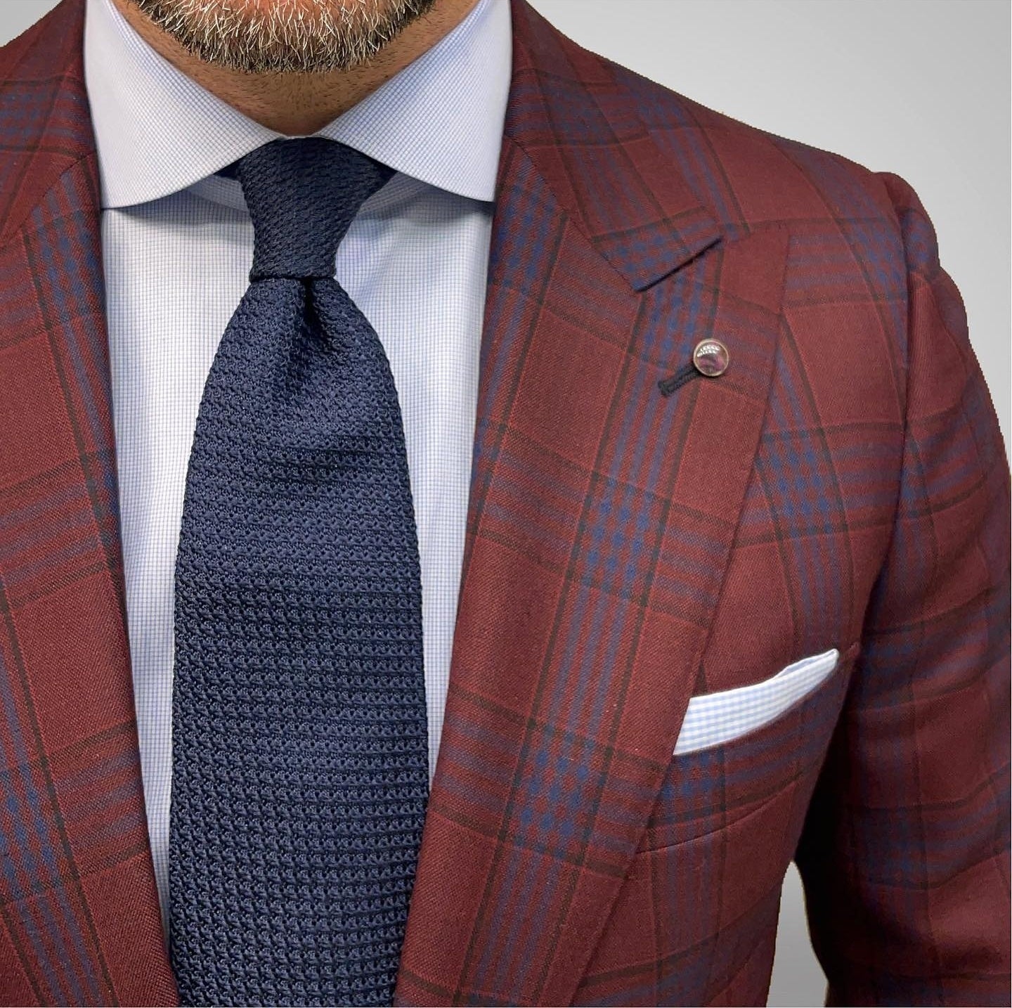 Tailored Single-Breasted Plaid Checkered Blazer For Men's Outdoor Wear