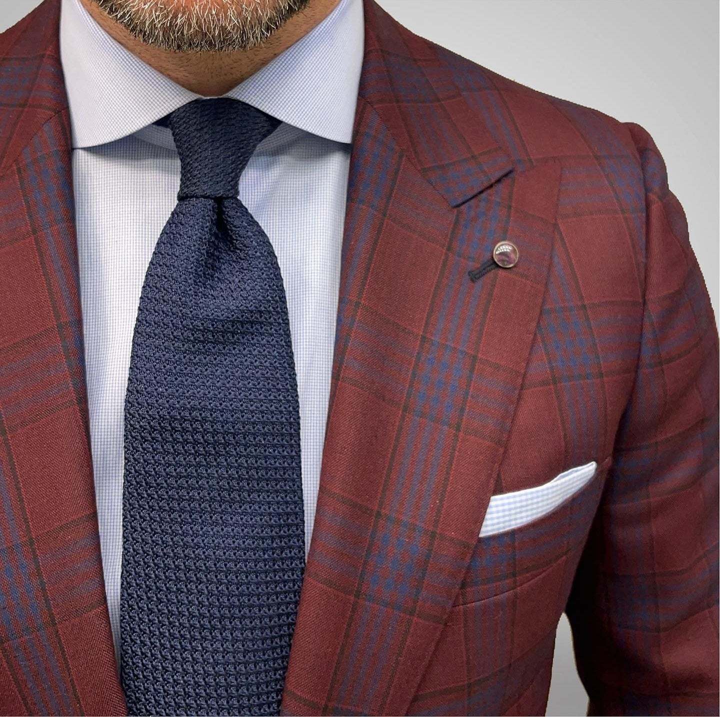 Tailored Single-Breasted Plaid Checkered Blazer For Men's Outdoor Wear