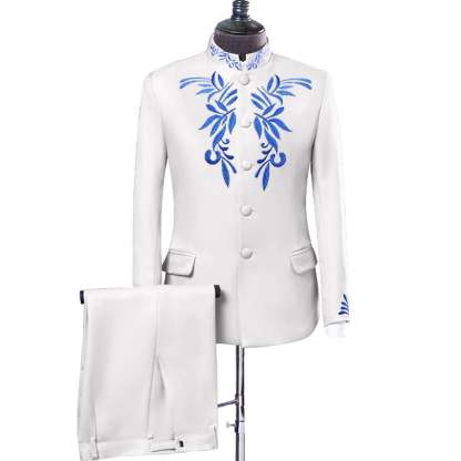 Men's Single Breasted Tailored Fit 2-Piece Suit For Prom And Parties