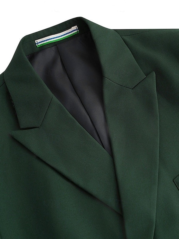 Daily Tailored Fit Double Breasted Six-Button Wedding Suit For Plus Size Men