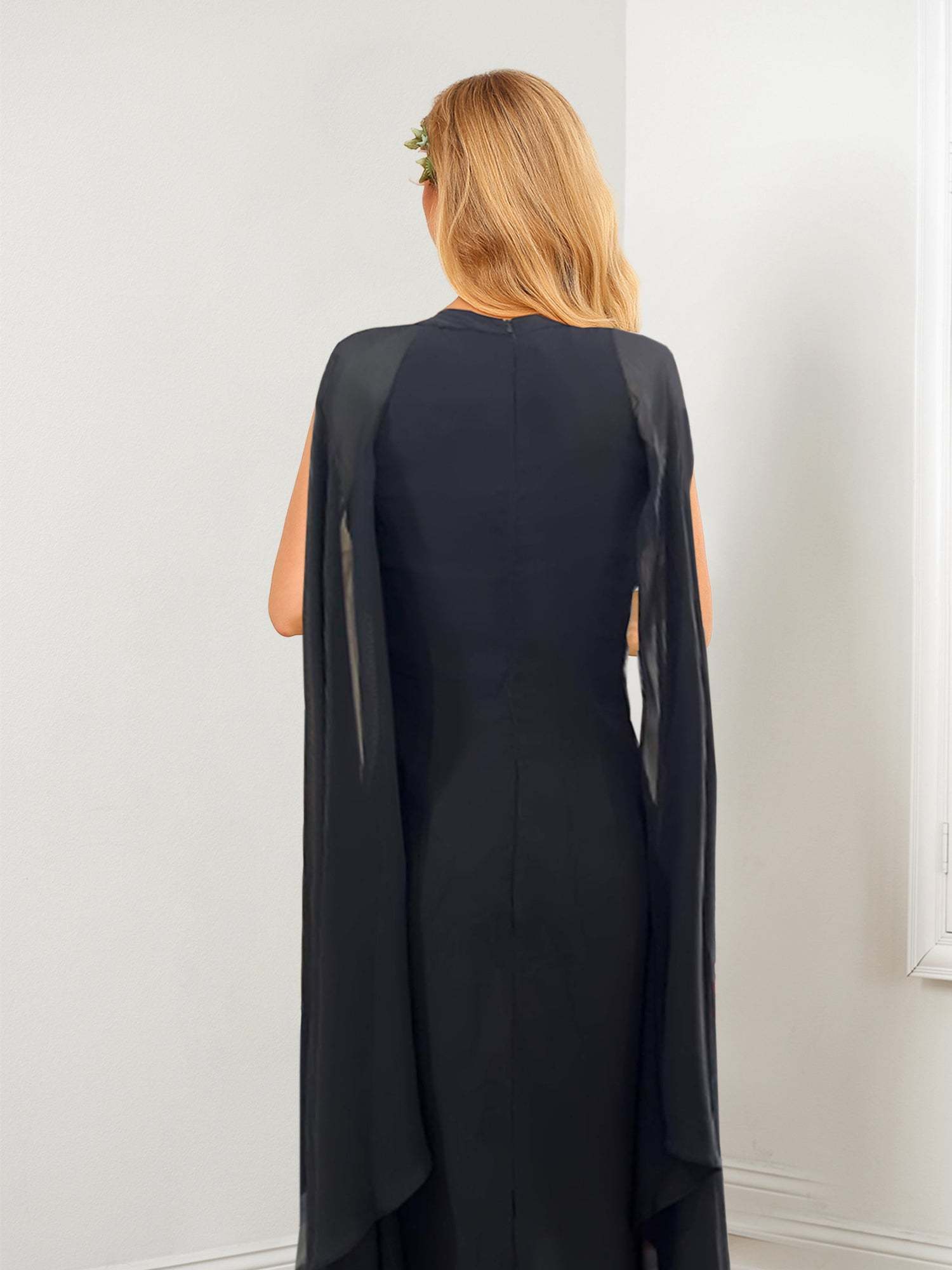 Chiffon Wedding Guest Dresses with Side Split in Sheath/Column Style