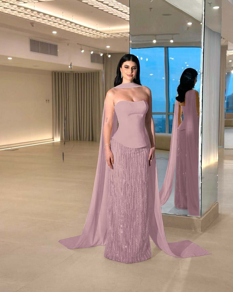 Charming Strapless Sleeveless Long Prom Dress With Beading Pleated