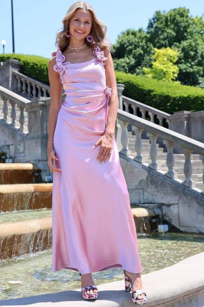 Charming Sleeveless Straps Mermaid Long Prom Dress With Pleated
