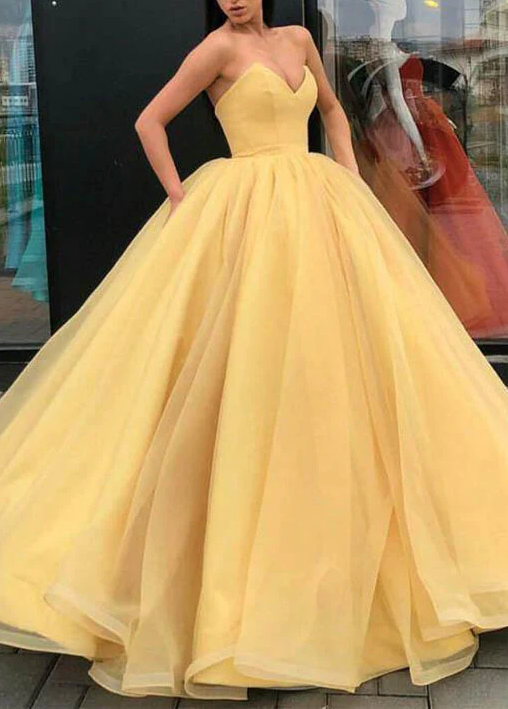 V-Neck Floor-Length Ball Gown Prom Dress with Belt