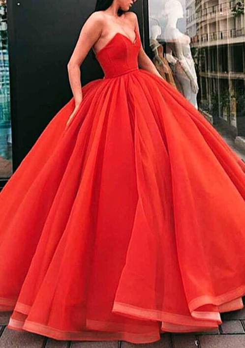 V-Neck Floor-Length Ball Gown Prom Dress with Belt