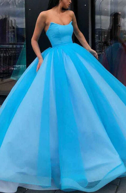 V-Neck Floor-Length Ball Gown Prom Dress with Belt