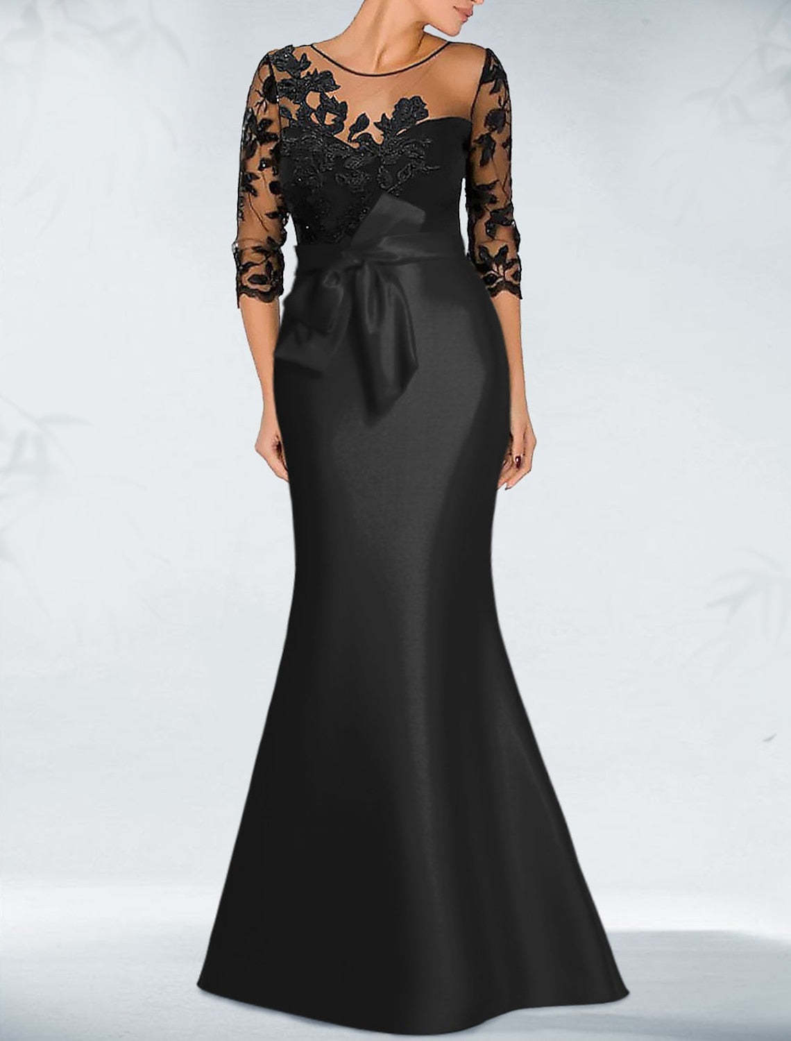 Floor-Length Prom Dresses with Trumpet and Mermaid Scoop