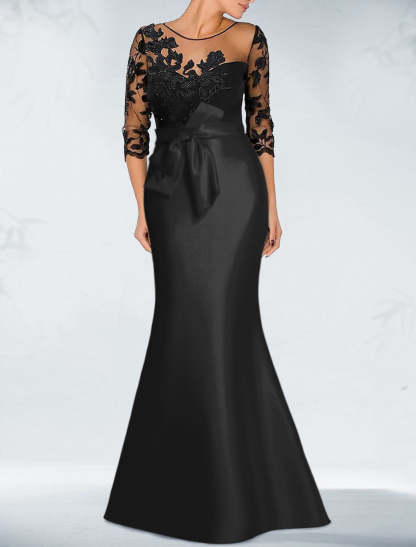 Floor-Length Prom Dresses with Trumpet and Mermaid Scoop