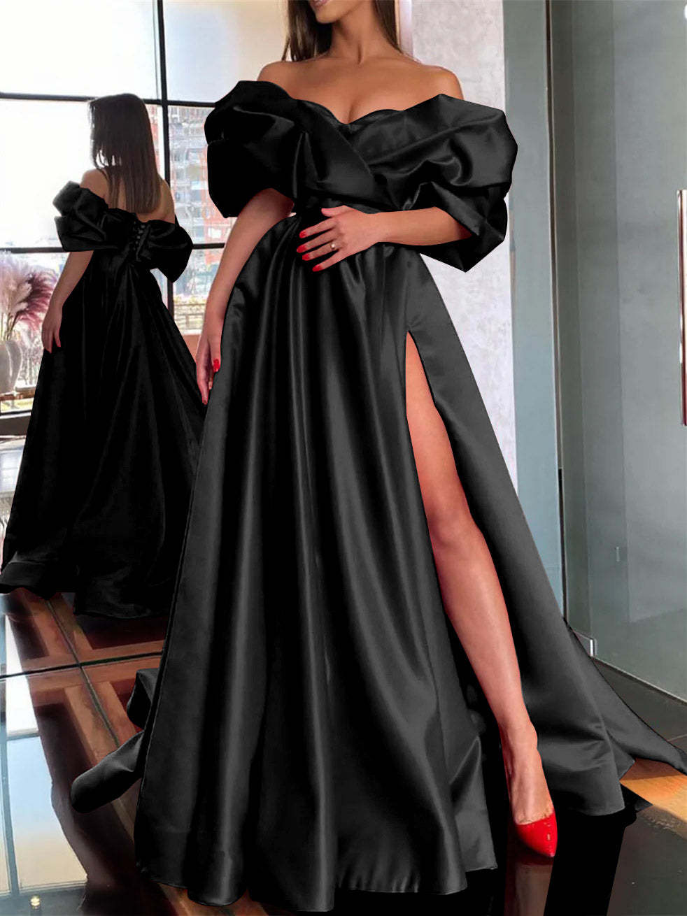 Floor-length Off-the-Shoulder Prom Dresses in A-Line and Princess Styles