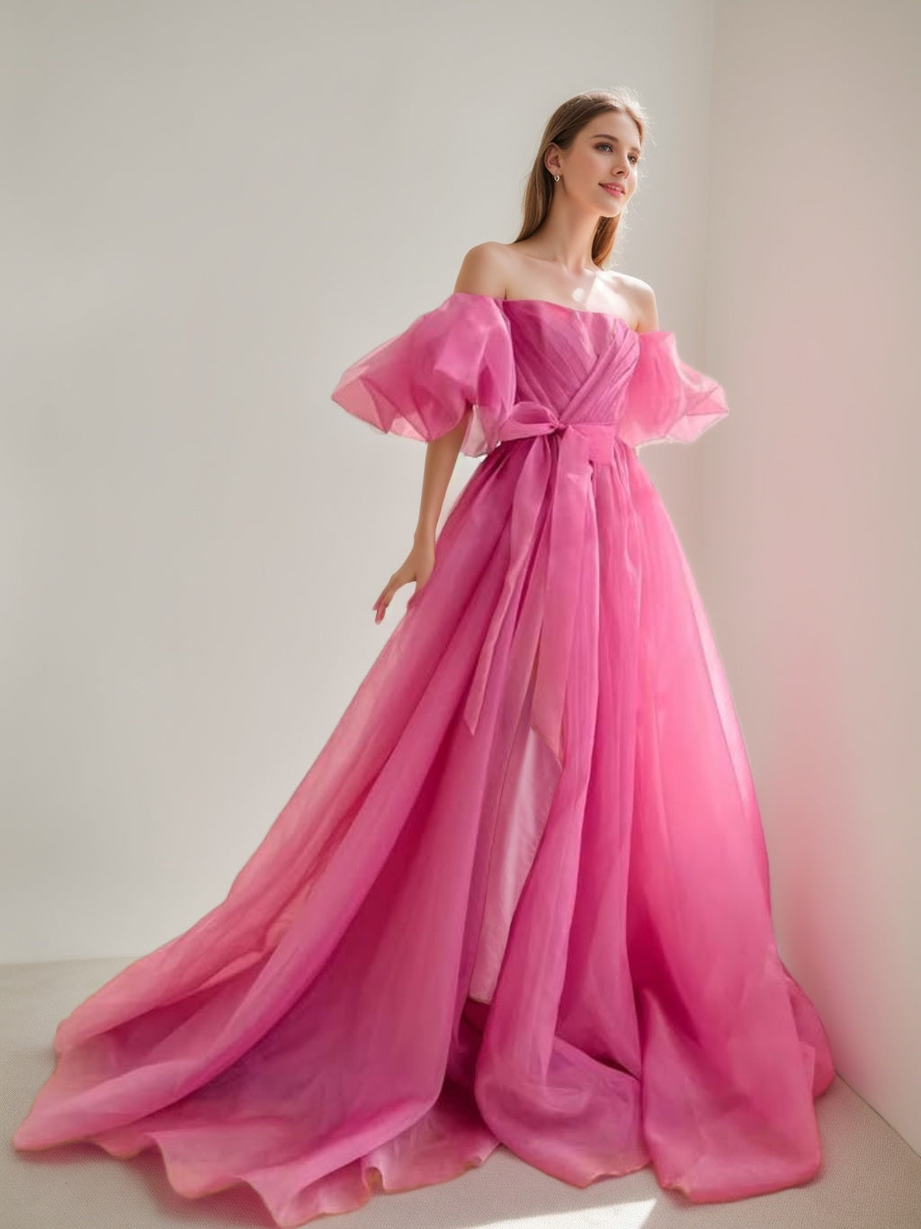 Sweetheart Off-the-Shoulder A-Line Princess Formal Floor-Length Dress