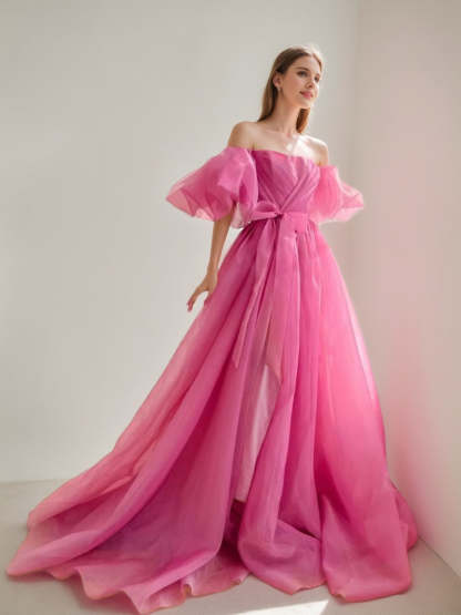 Sweetheart Off-the-Shoulder A-Line Princess Formal Floor-Length Dress