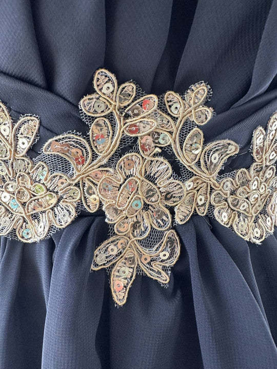 Floor-Length Halter Neck Evening Dress in A-Line/Princess Style