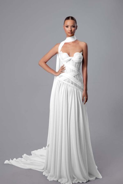Strapless Sweetheart Sleeveless Long Prom Dress With Pleated