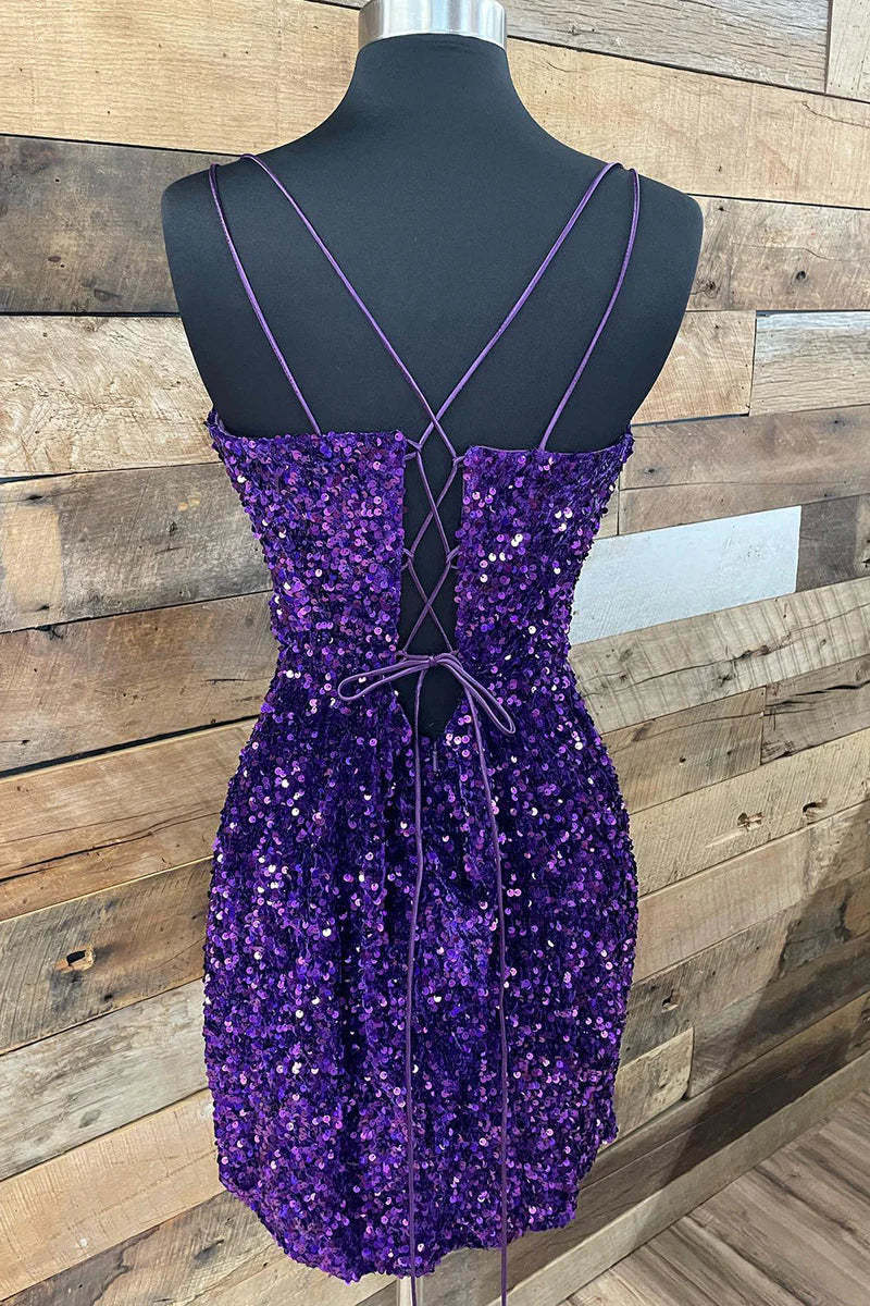 Strapless Mini Party Dress with Spaghetti Straps for Dancing