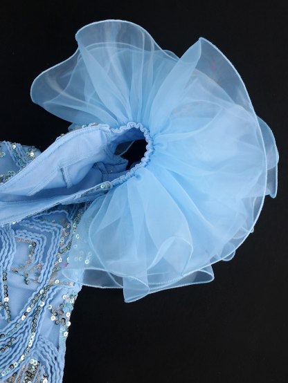 Off-the-Shoulder Sleeveless Tea-Length Cocktail Dress with Sequins for Party or Homecoming