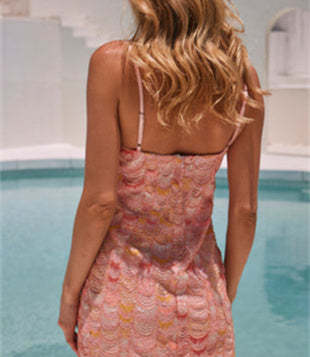 Strapless Mini Homecoming Dress with Mermaid Spaghetti Straps