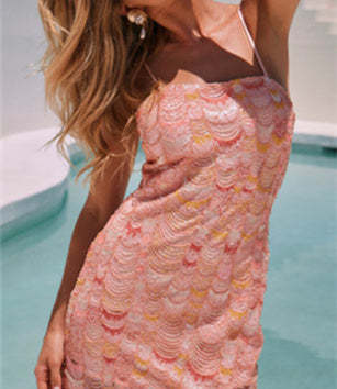 Strapless Mini Homecoming Dress with Mermaid Spaghetti Straps