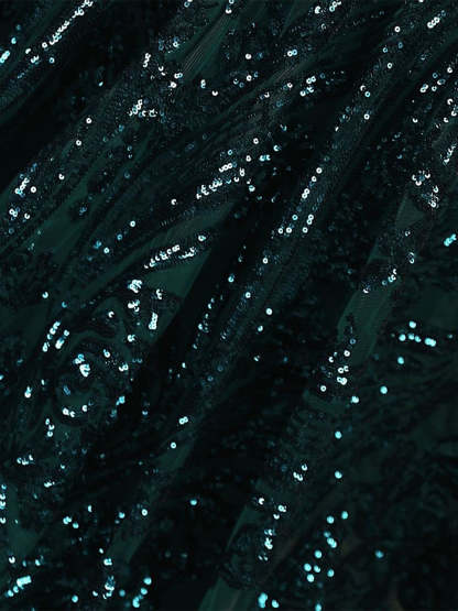 Sequined Sleeveless Evening Dresses in Trumpet/Mermaid Jewel Neck