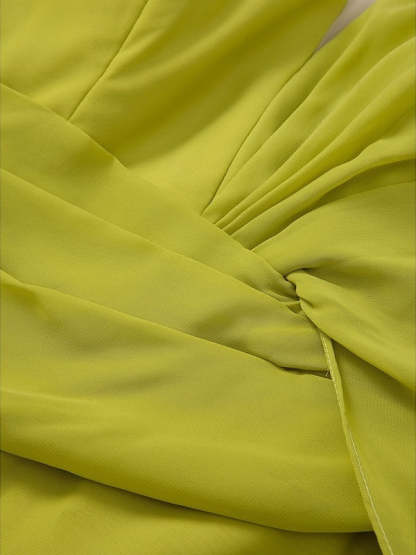 Evening Dresses with Feather Ruffles & Ruched - Trumpet/Mermaid V-Neck Long Sleeves Floor-Length