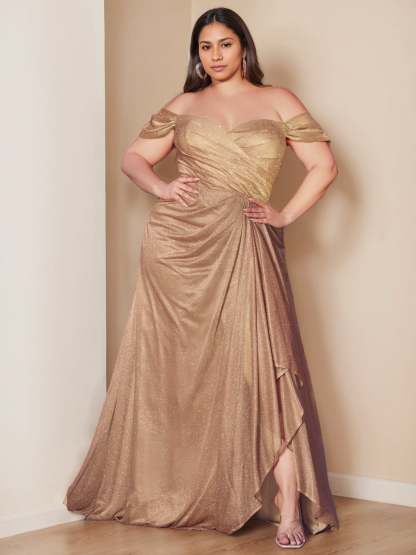 Sweetheart Off-The-Shoulder Sleeveless Mermaid/Trumpet Prom Dress with Sequins & Ruffles