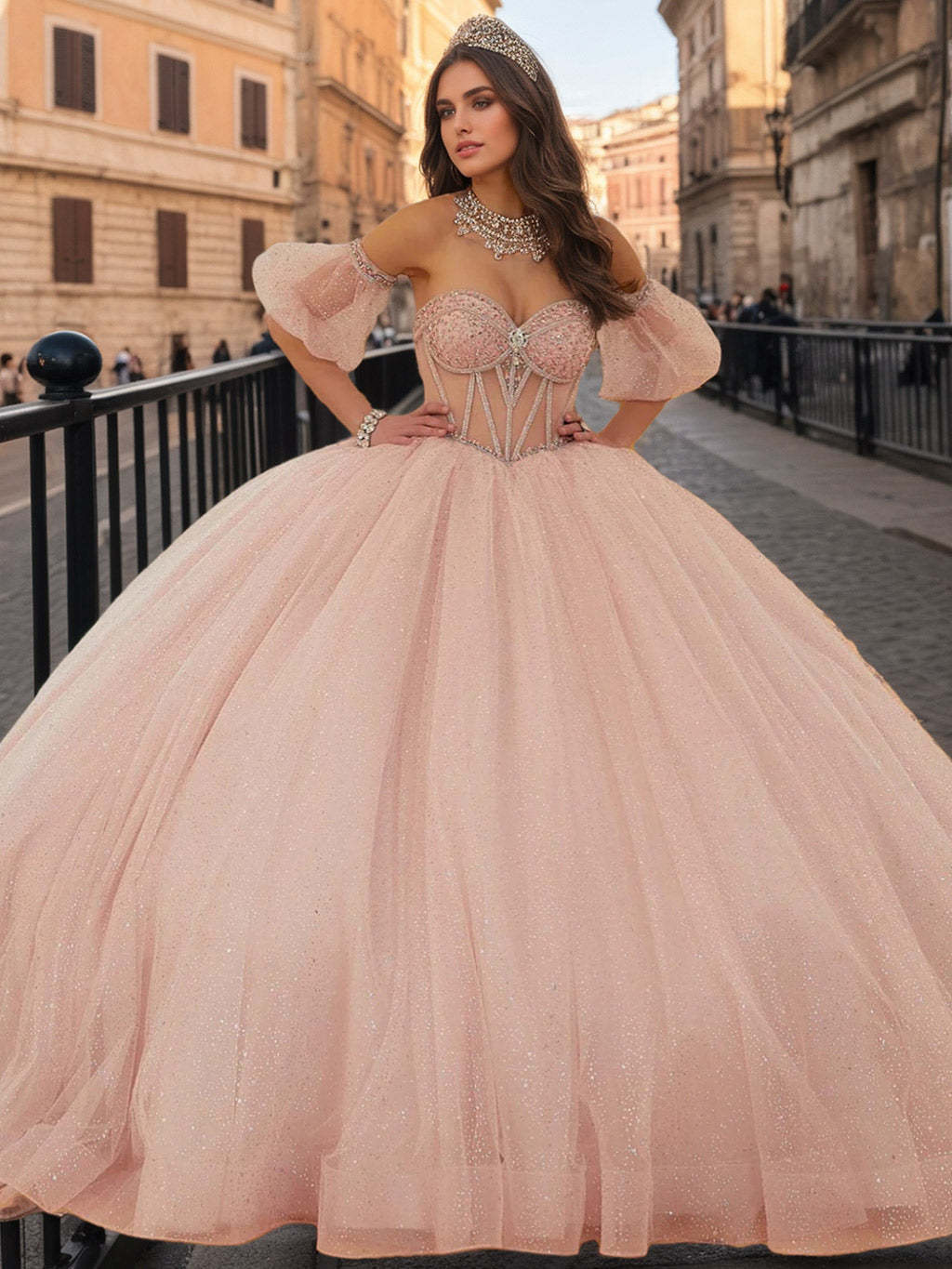 Sweetheart Strapless Ball Gown with Beads and Sequins for Long Prom Evenings