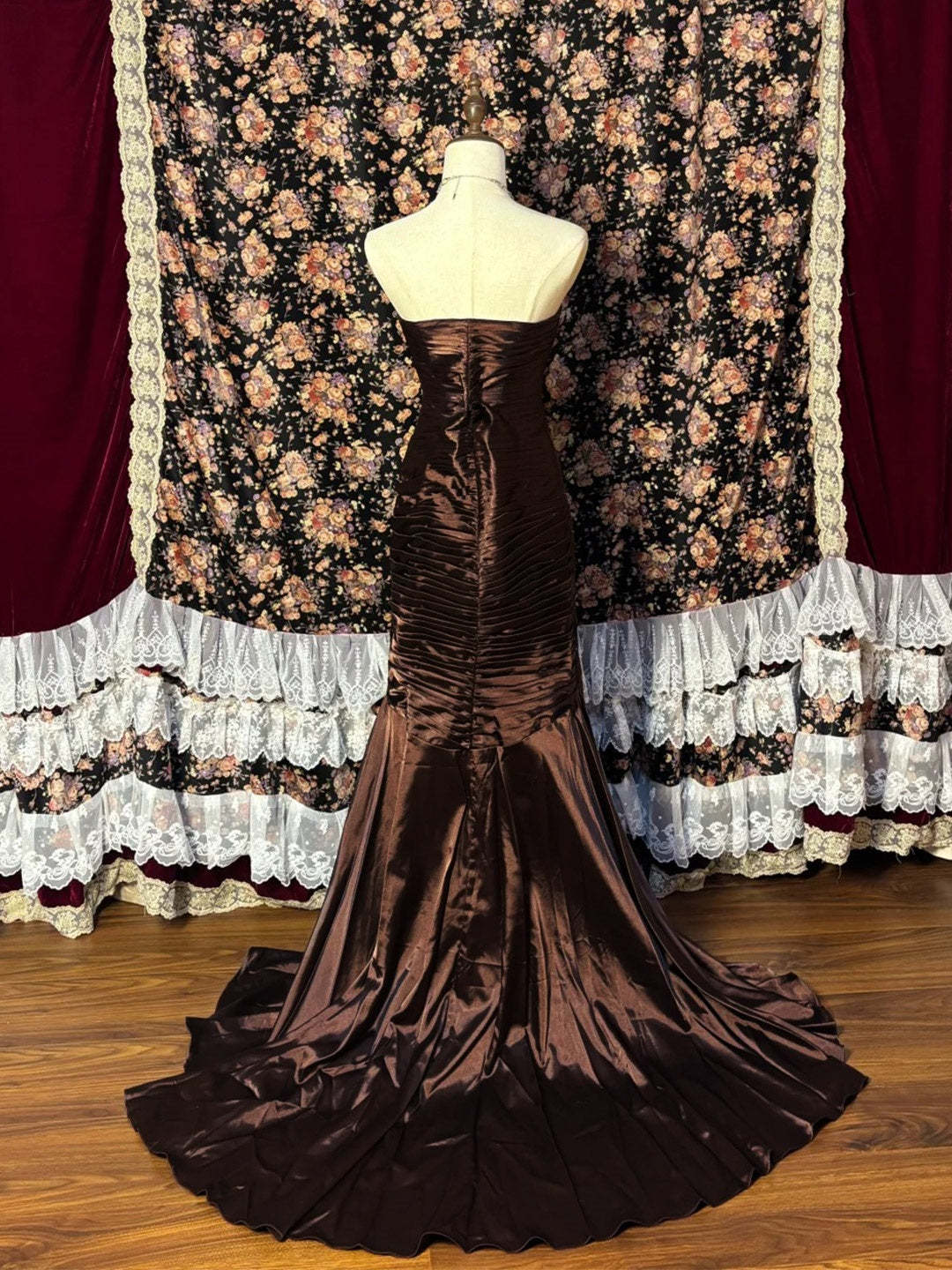 Sweetheart Princess A-Line Prom Dress with Asymmetrical Sleeveless Ruffles & Sequins in Taffeta