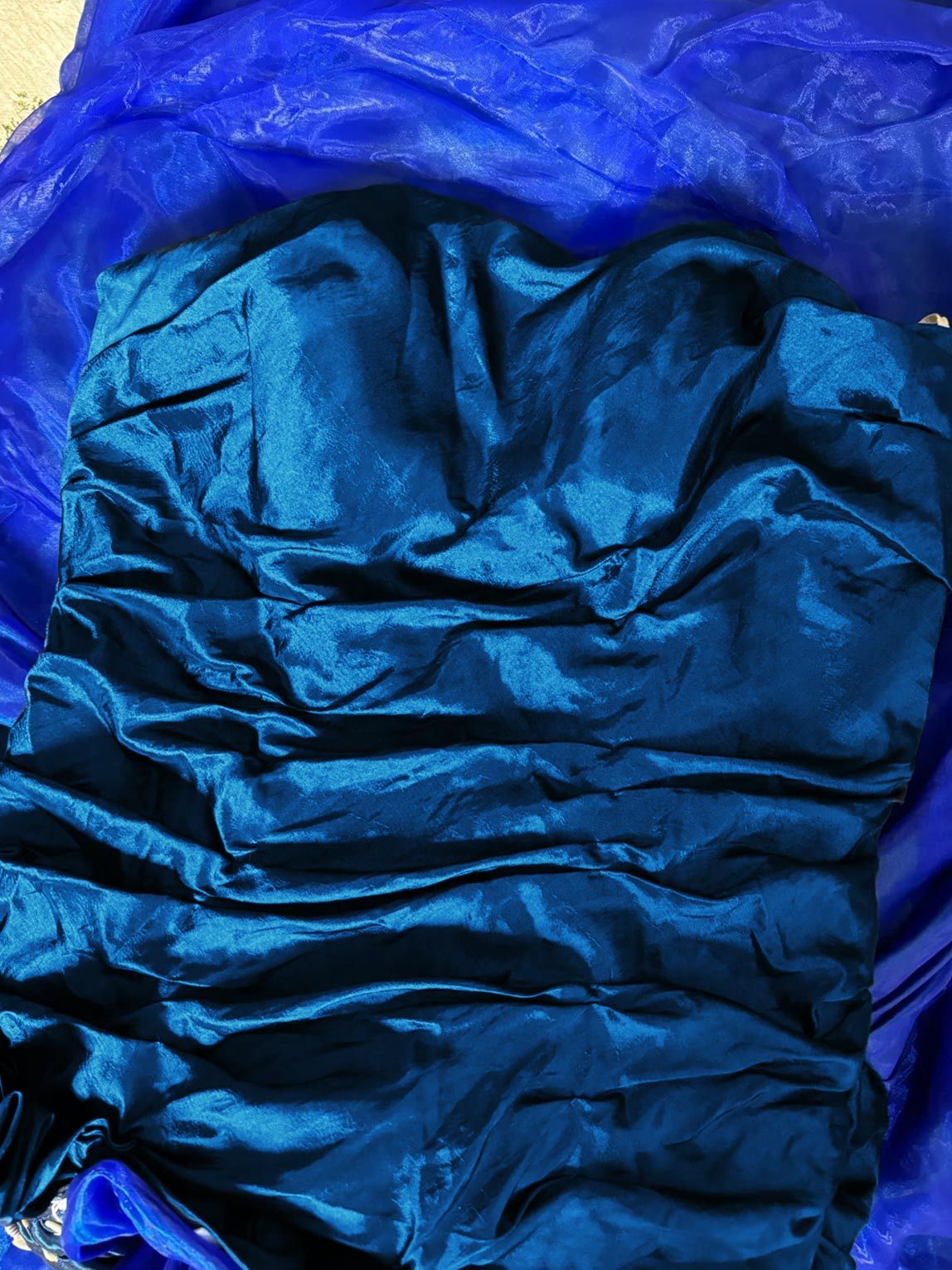 Strapless Princess A-Line Floor-Length Prom Dress in Taffeta with Unique Lace Ruffles and Flowers