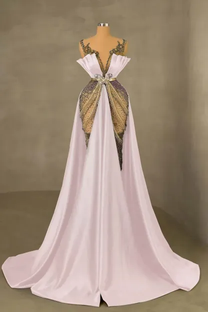 Heavy Emerald Green Straps Mermaid Prom Dress With Sleeveless Long