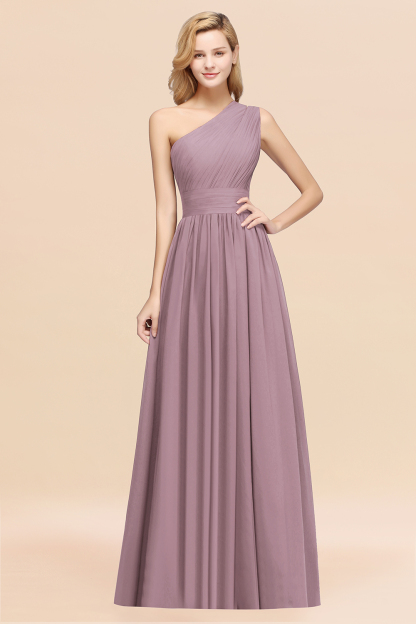 BMbridal Stylish One-shoulder Sleeveless Long Junior Bridesmaid Dresses Affordable-BMbridal