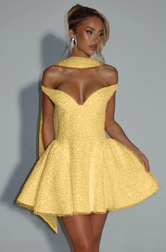 Off the Shoulder Sleeveless Short A Line Prom Dress With Sequin