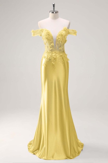 Strapless Sleeveless Long Mermaid Prom Dress With Appliques Pleated