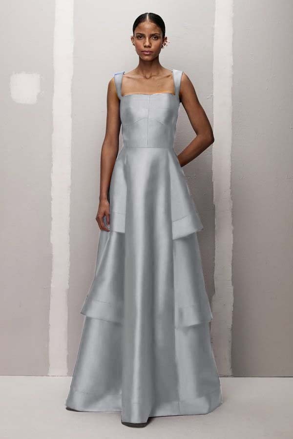 Charming Straps Sleeveless High Waist Long Prom Dress With Pleated